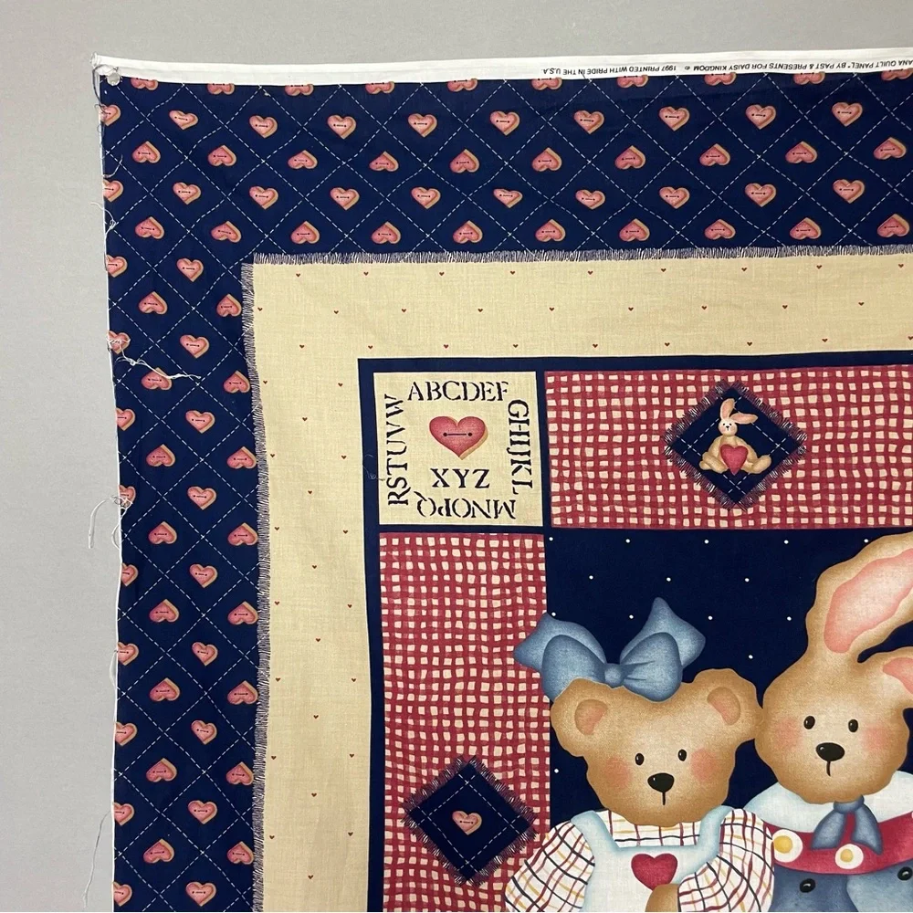 Vintage 1997 Daisy Kingdom Quilt Panel Fabric Project Applique Sew Baby #K32